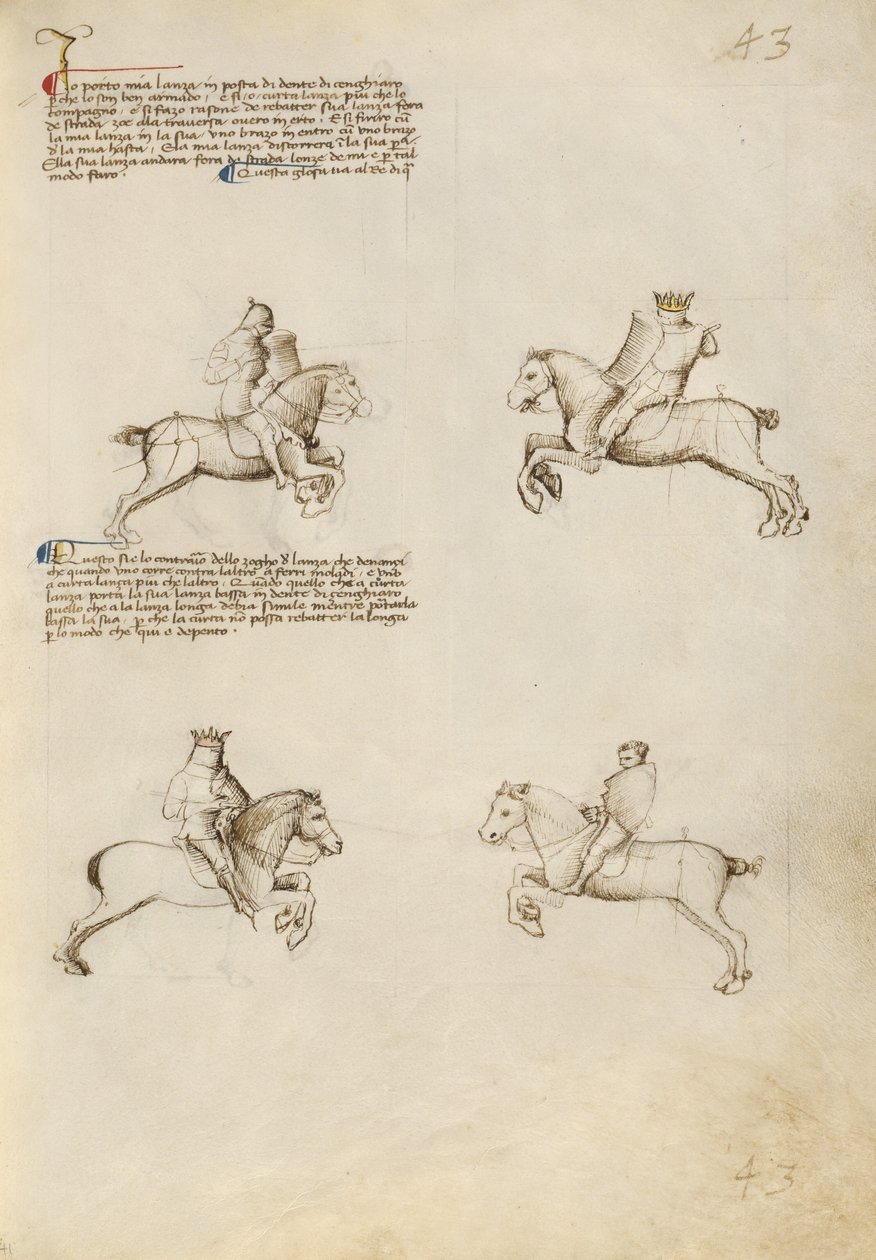 Combat équestre avec lance - Fiore Furlan dei Liberi da Premariacco
