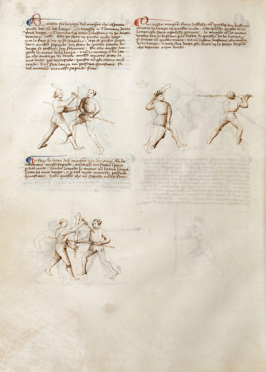J. Paul Getty Museum Ms. Ludwig XV 13, folio 31v (Venise, début du XVe siècle, 279x206 mm) - Fiore dei Liberi