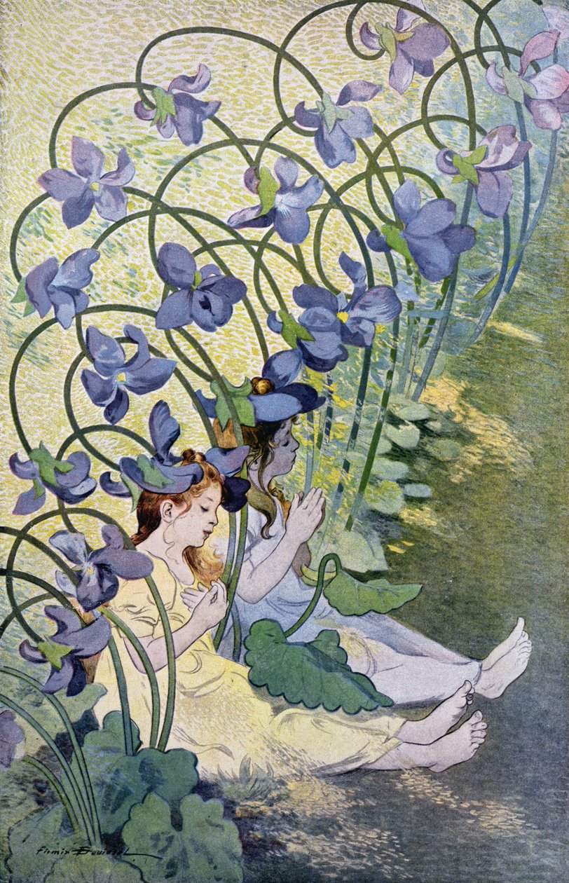 Les Violettes, fleurs vives, 1897 - Firmin Bouisset