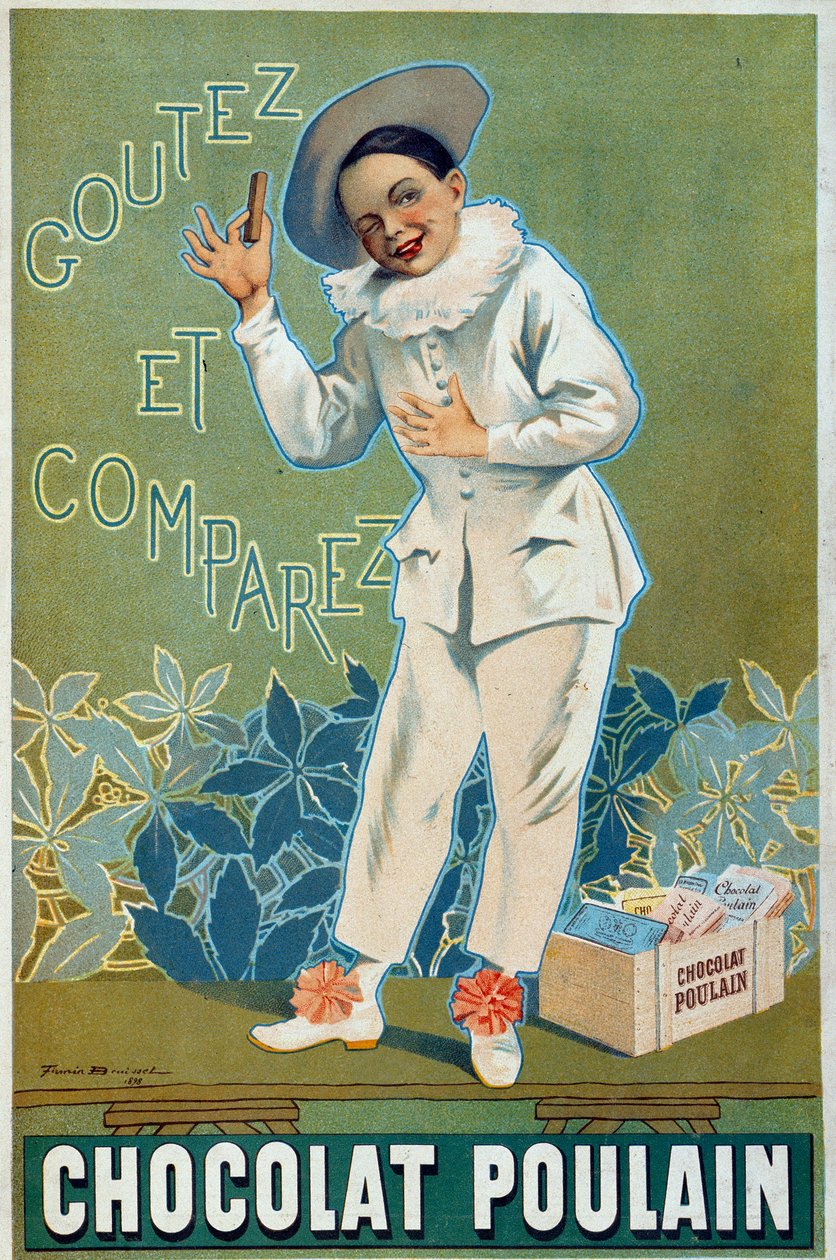 Affiche publicitaire par Firmin Étienne Bruisset (1859-1925) pour le Chocolat Poulain 