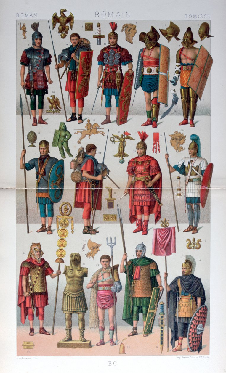 Costume militaire et gladiatorial romain, vers 1800-1836 - Firmin Didot
