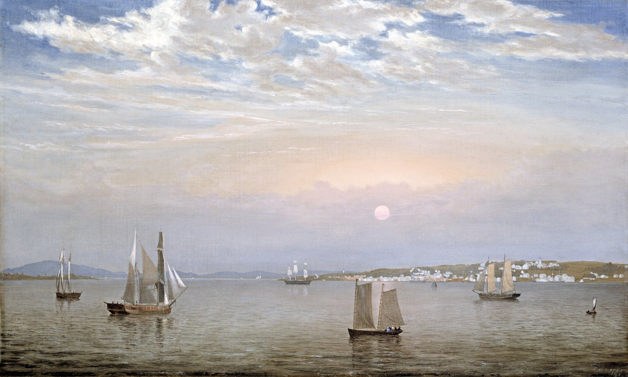 Port et ville de Castine, 1851 - Fitz Henry Lane