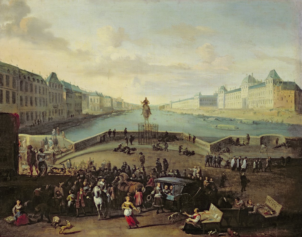 Le Pont Neuf, Paris, 1665-69 - Flemish School