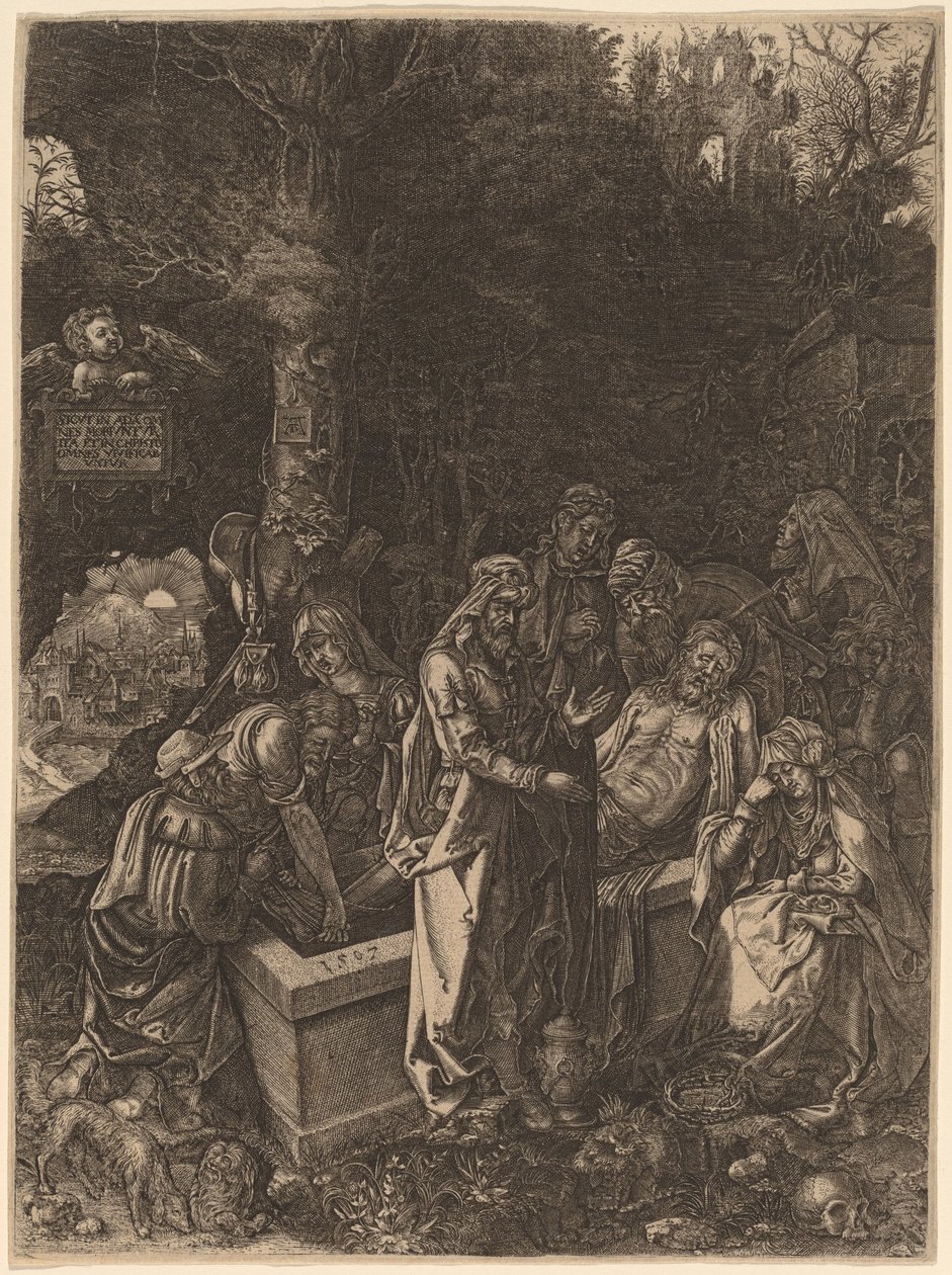 La Mise au Tombeau - Flemish 17th Century, style of Albrecht Dürer
