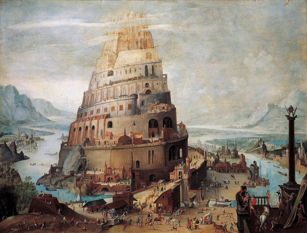 Construction de la Tour de Babel - Flemish School