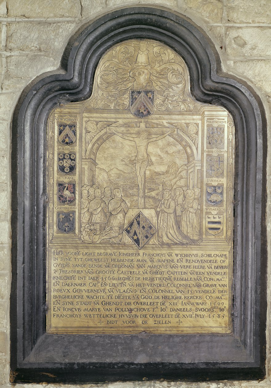 Épitaphe de François van Wychhuus, fin du XVIe siècle - Flemish School