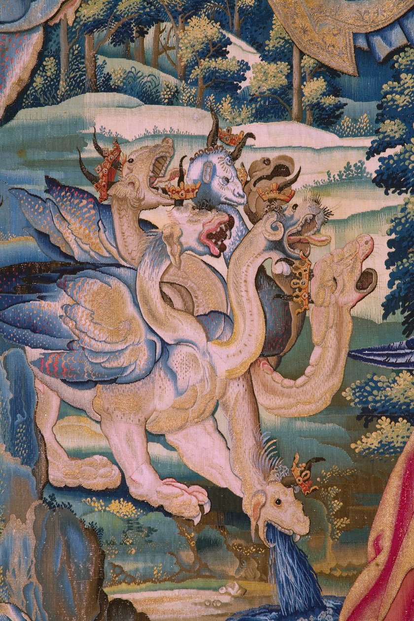 Saint Michel terrassant le dragon (détail) - Flemish School