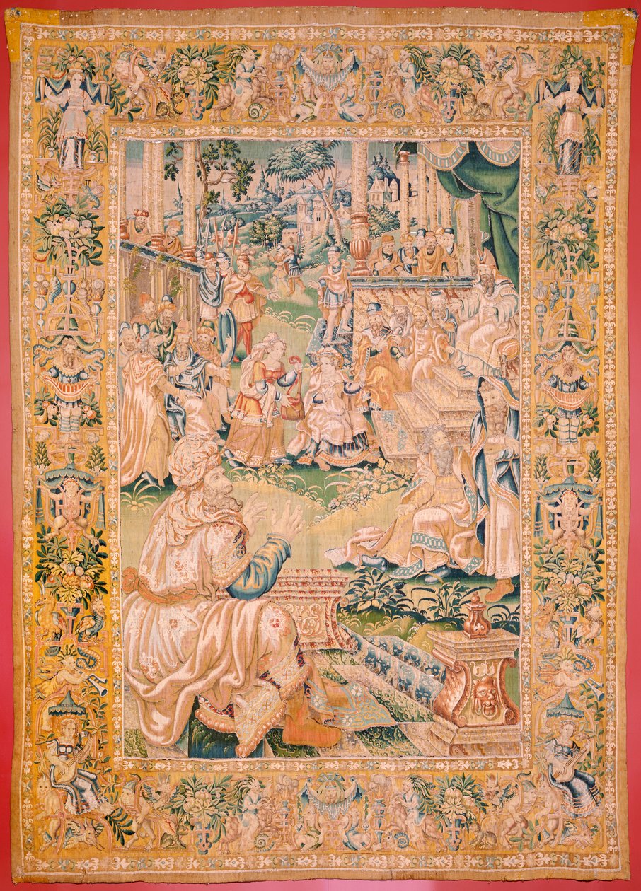 Tapisserie flamande. Série Le Livre de Judith. Retour à Béthulie. Huitième tapisserie de la série. Manufacture Pays-Bas, Bruxelles(?). Seconde moitié du XVIe siècle. Tissu Laine. Localisation Église Saint-Nicolas de Bari (musée) - Flemish School