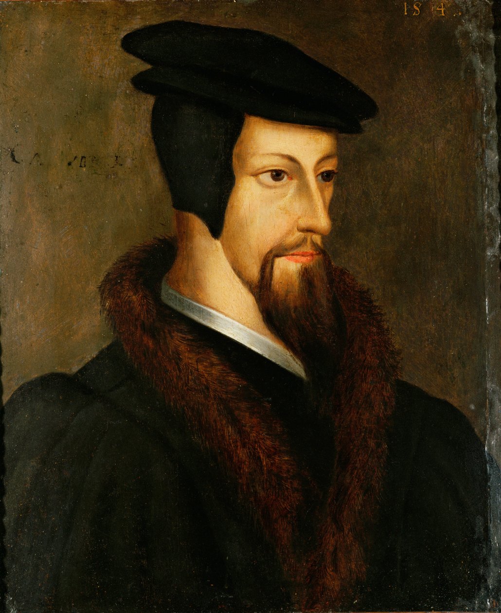 Jean Calvin jeune homme ... (huile sur bois) - Flemish School