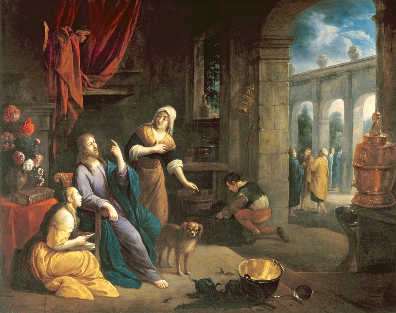 Jésus chez Marthe et Marie - Flemish School