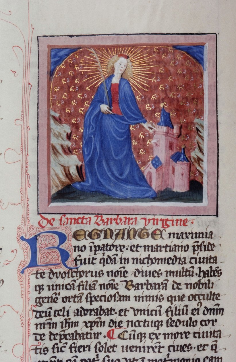 Ms Gen 1111 Page de la Legenda Aurea, Bruges, vers 1400-10 - Flemish School