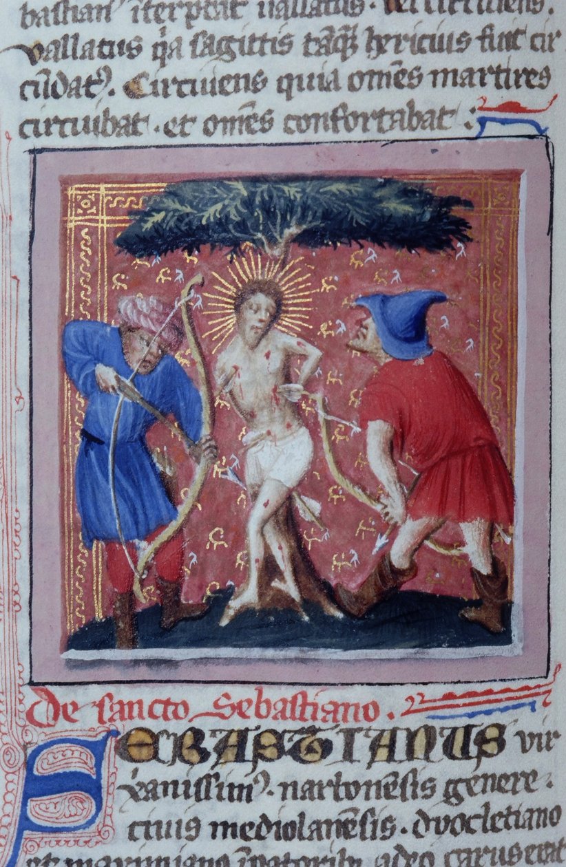 Page de la Legenda Aurea, Bruges, vers 1400-10 - Flemish School