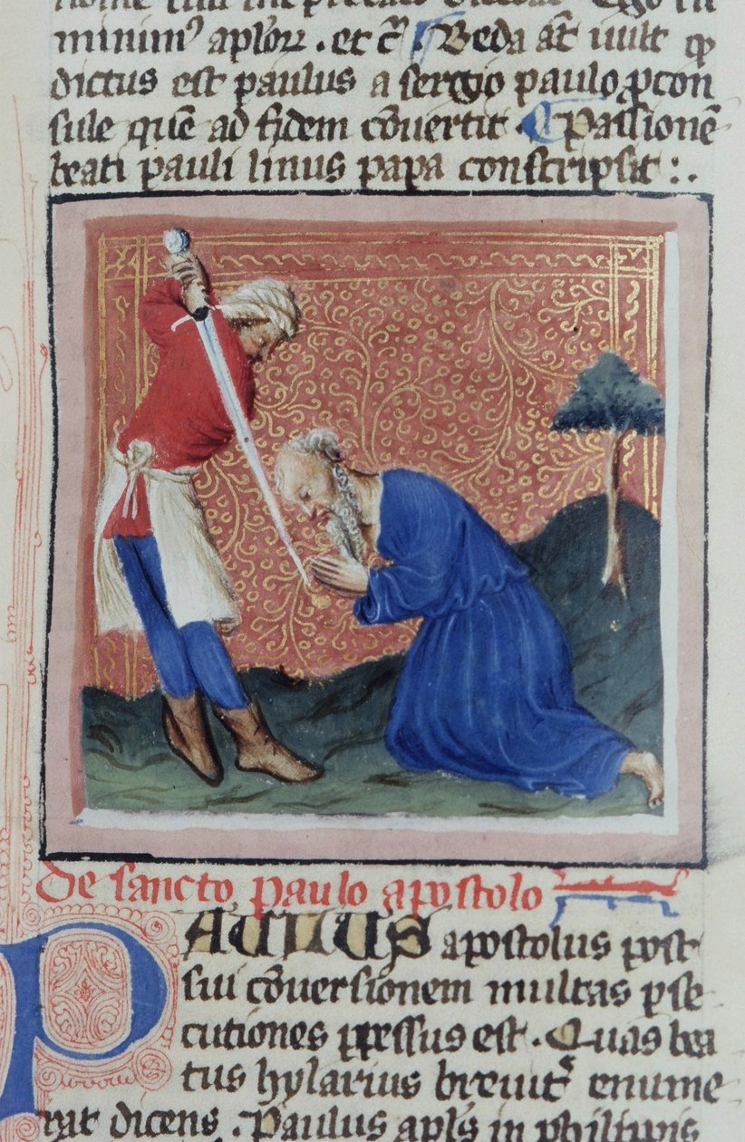 Page de la Legenda Aurea, Bruges, vers 1400-10 - Flemish School