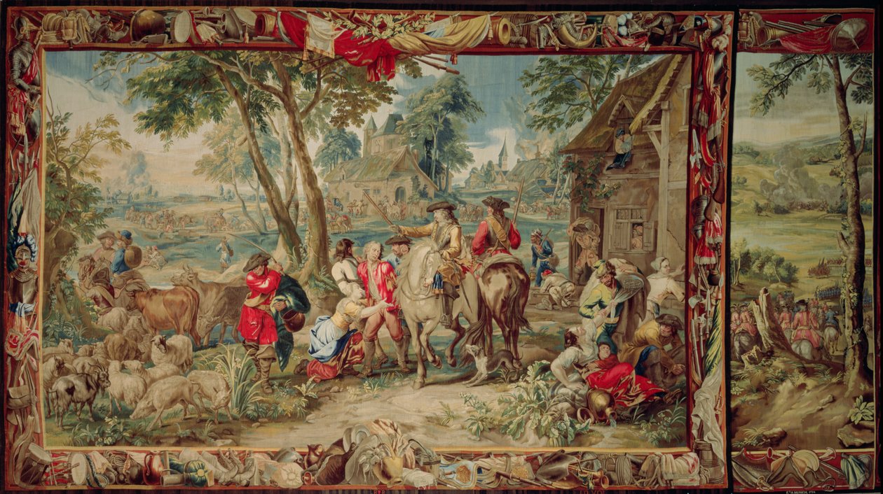 Pillage, de la série La Science militaire, Atelier de Judocus de Vos, c.1715-24 - Flemish School