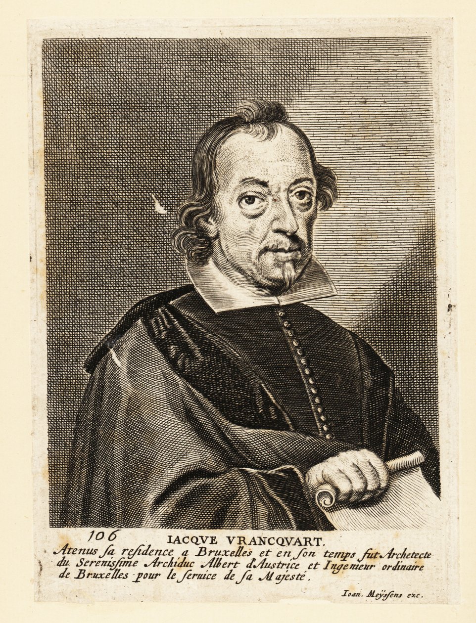 Portrait de Jacob Franquart, peintre, architecte et graveur flamand - Flemish School