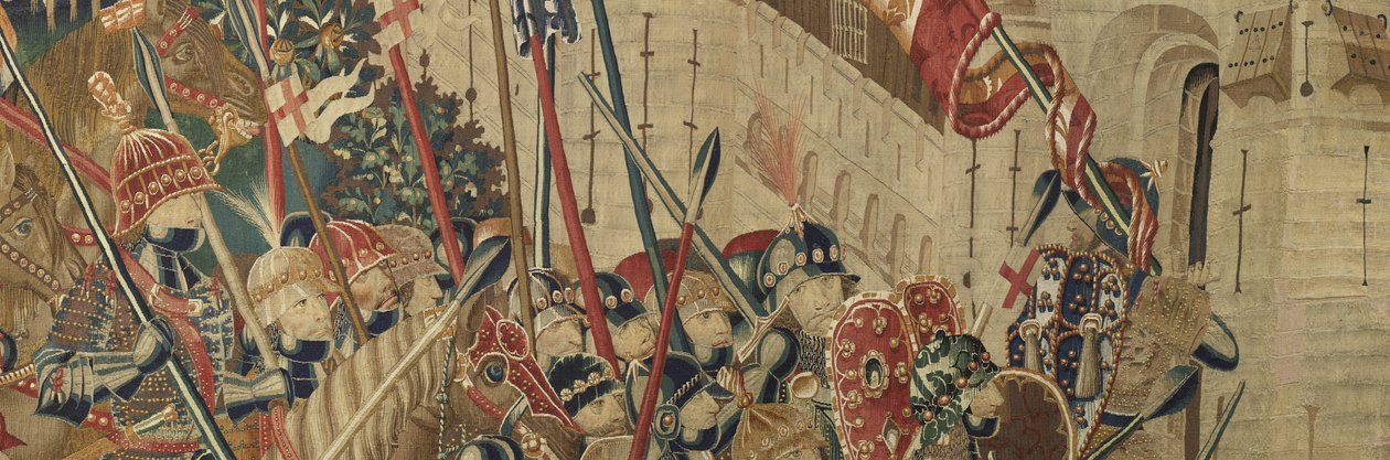 Tapisserie montrant les conquêtes du roi Alphonse V du Portugal (Conquistas de Alfonso V de Portugal), Tournai. Détail. - Flemish School