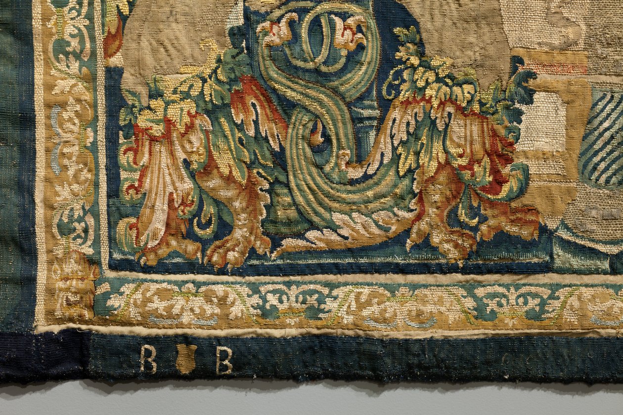 Tapisserie montrant les conquêtes du roi Alphonse V du Portugal (Conquistas de Alfonso V de Portugal), Tournai. (détail) - Flemish School