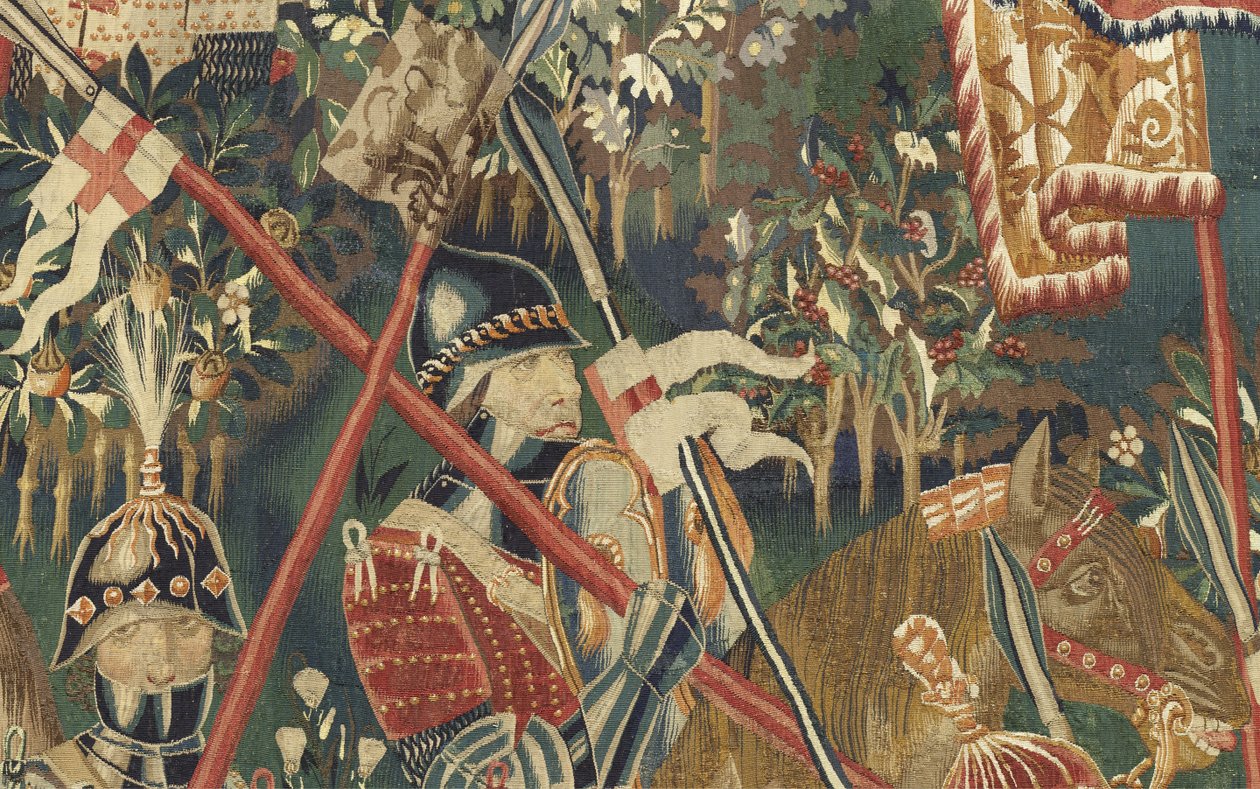 Tapisserie montrant les conquêtes du roi Alphonse V du Portugal (Conquistas de Alfonso V de Portugal), Tournai. (détail) - Flemish School