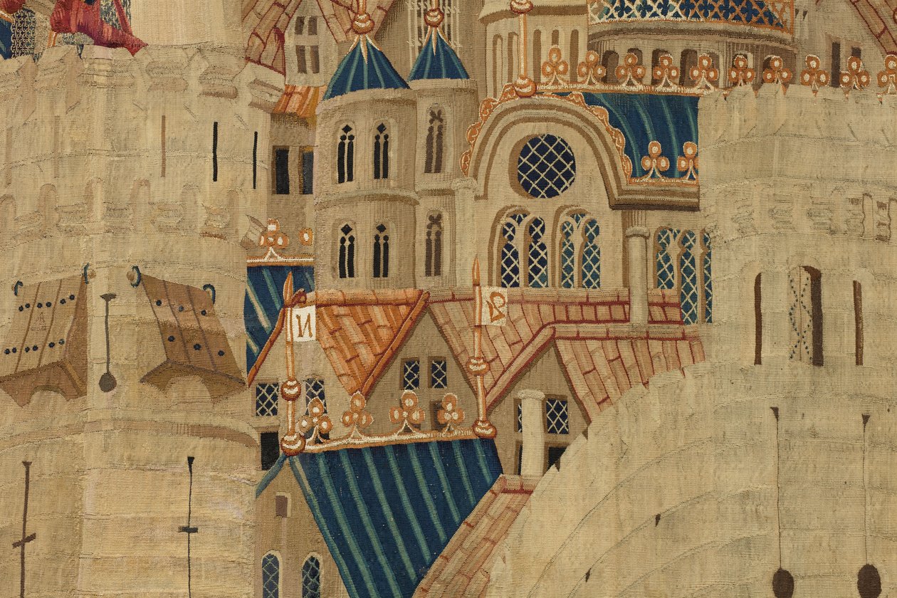 Tapisserie montrant les Conquêtes du roi Alphonse V de Portugal (Conquistas de Alfonso V de Portugal), Tournai. (détail) - Flemish School
