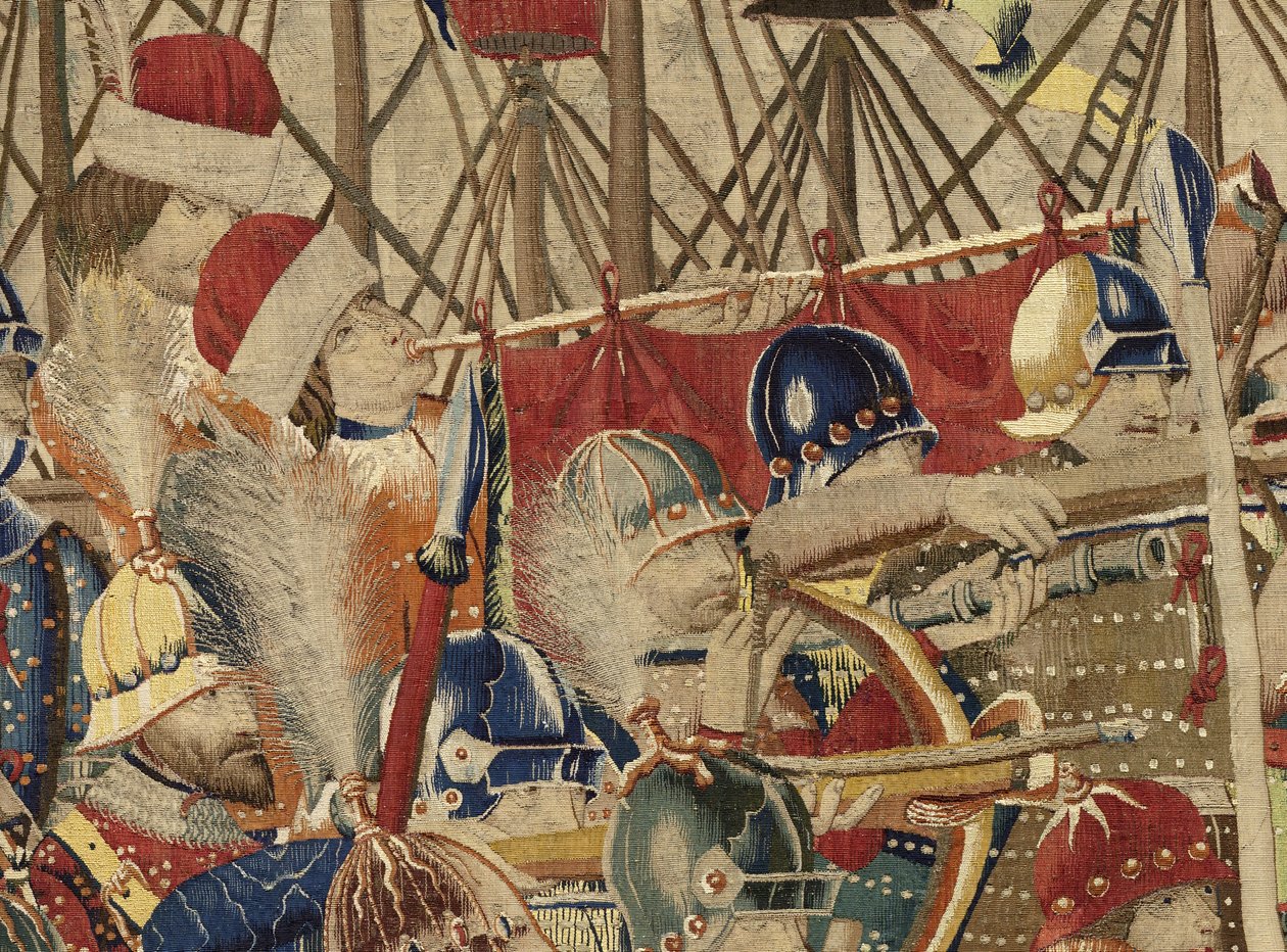 Tapisserie montrant les conquêtes du roi Alphonse V du Portugal - Flemish School