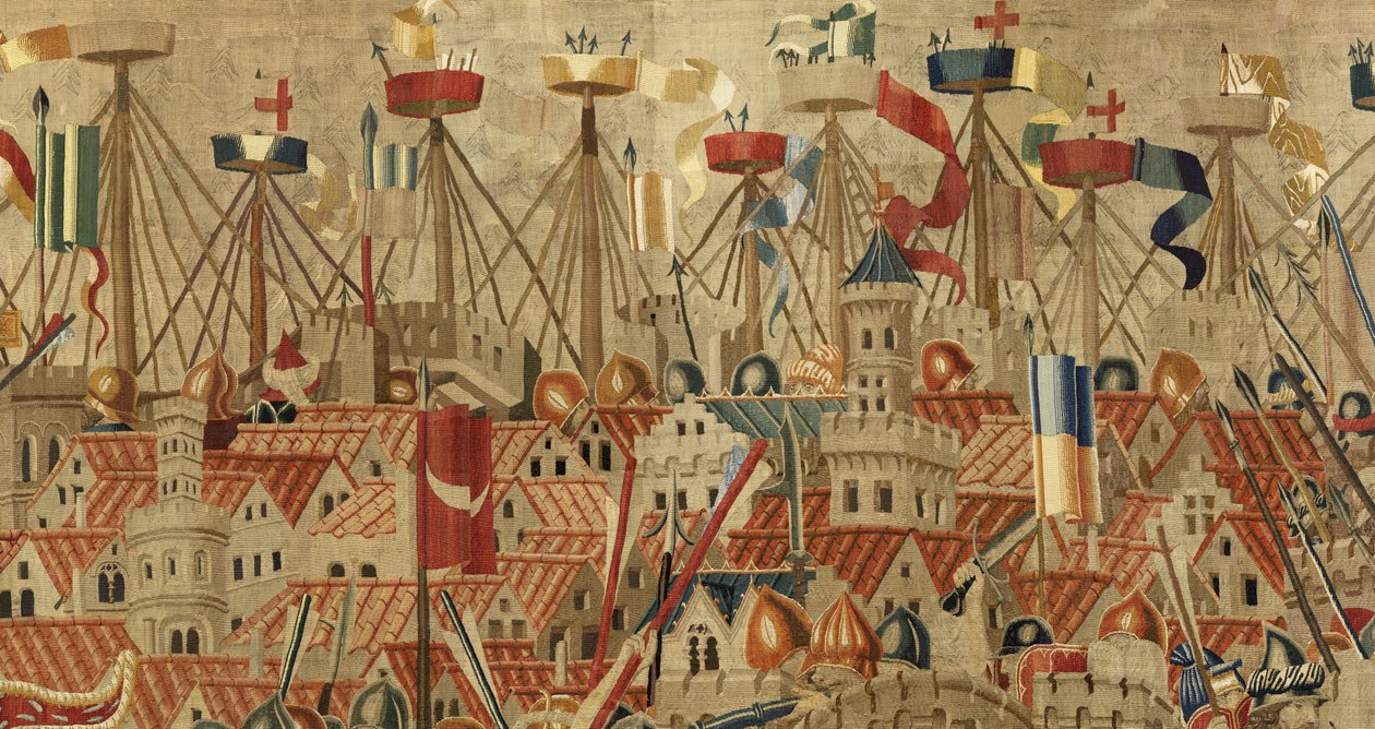 Tapisserie montrant les conquêtes du roi Alphonse V du Portugal - Flemish School