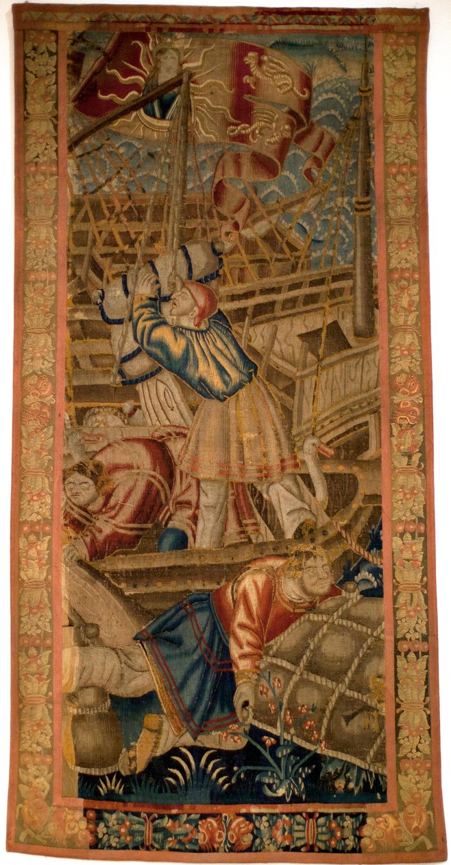 Les Portugais en Inde - Tapisserie flamande de Tournai du premier quart du XVIe siècle - Musée de la Marine de Lisbonne (Portugal) - Flemish School