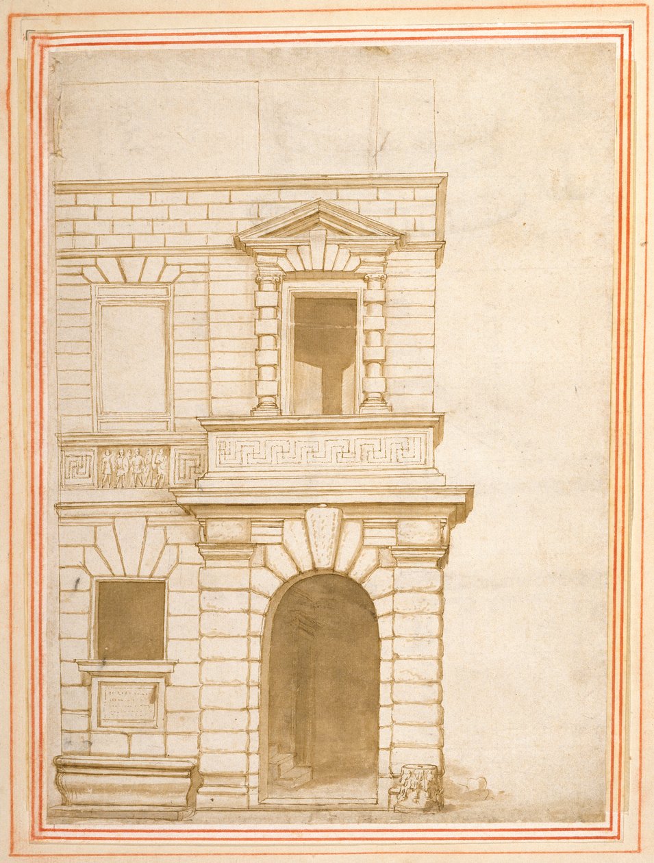 La façade de la maison de Giulio Romano à Rome - Flemish School