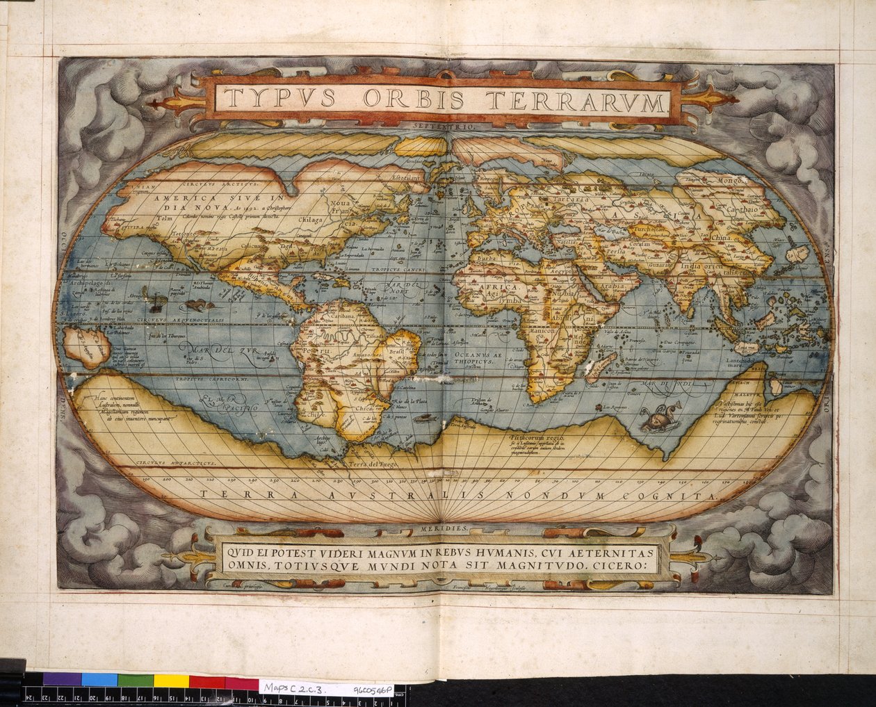 Carte du monde, Theatrum Orbis Terrarum, par Abraham Ortelius - Flemish School