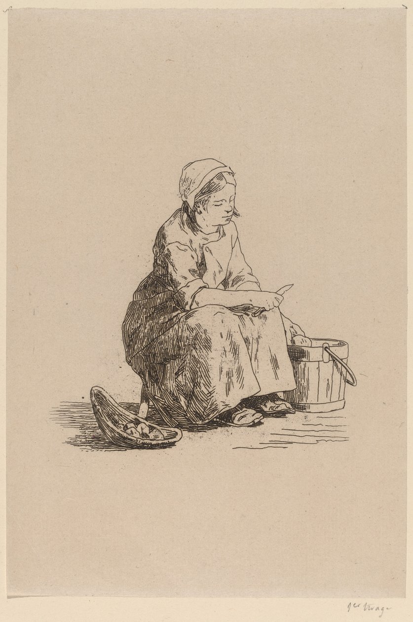 La petite peleuse de pommes de terre - Félicien Rops