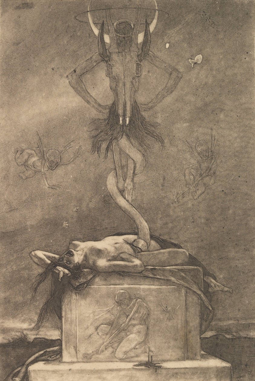 Le Sacrifice, des Sataniques, vers 1882 - Félicien Rops