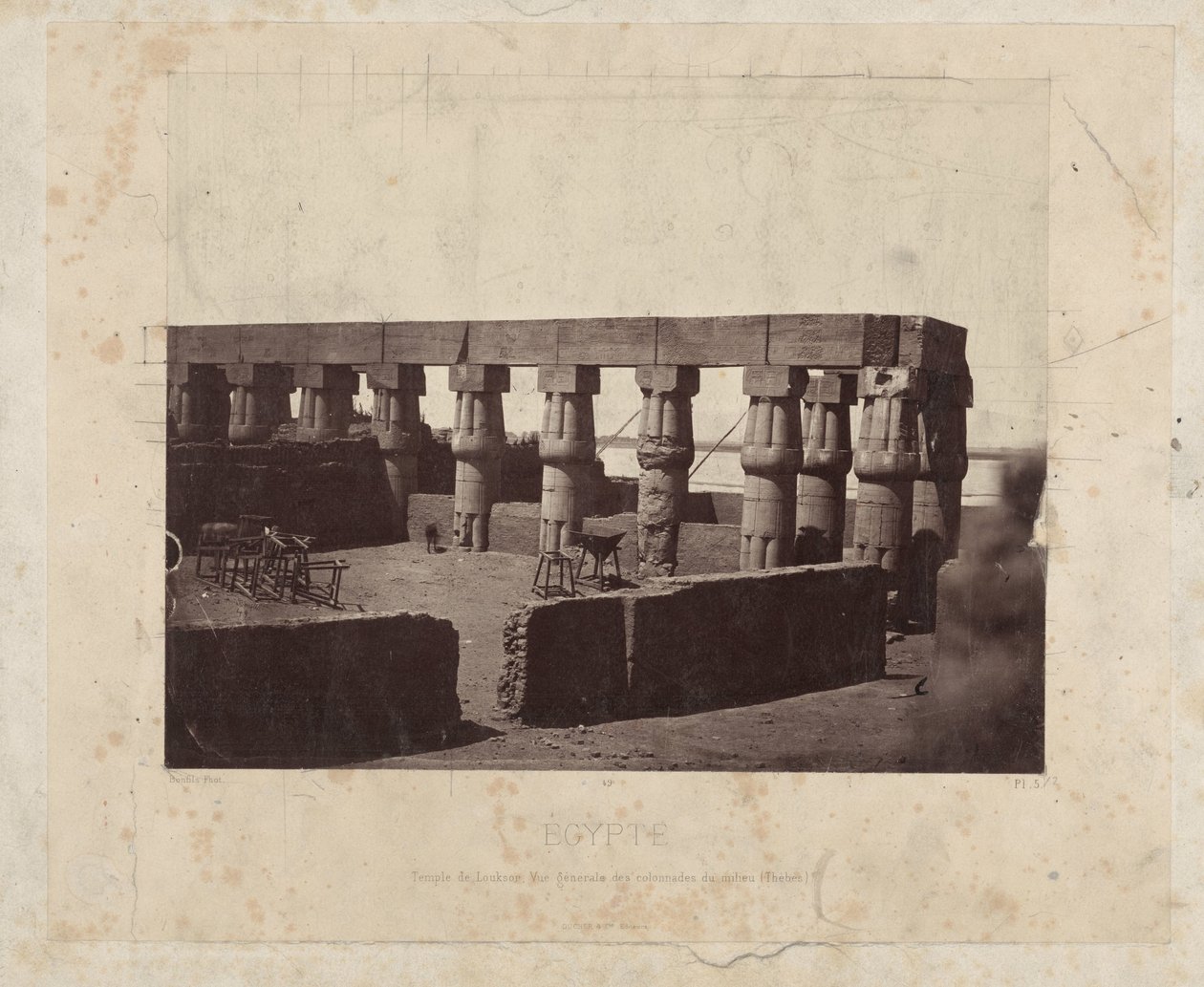 Vestiges du temple de Louxor - Félix Bonfils