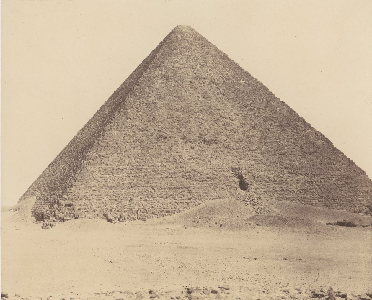 Nécropole de Memphis, Pyramide de Chéops Grande Pyramide, 1851-52, imprimé 1853-54 - Félix Teynard