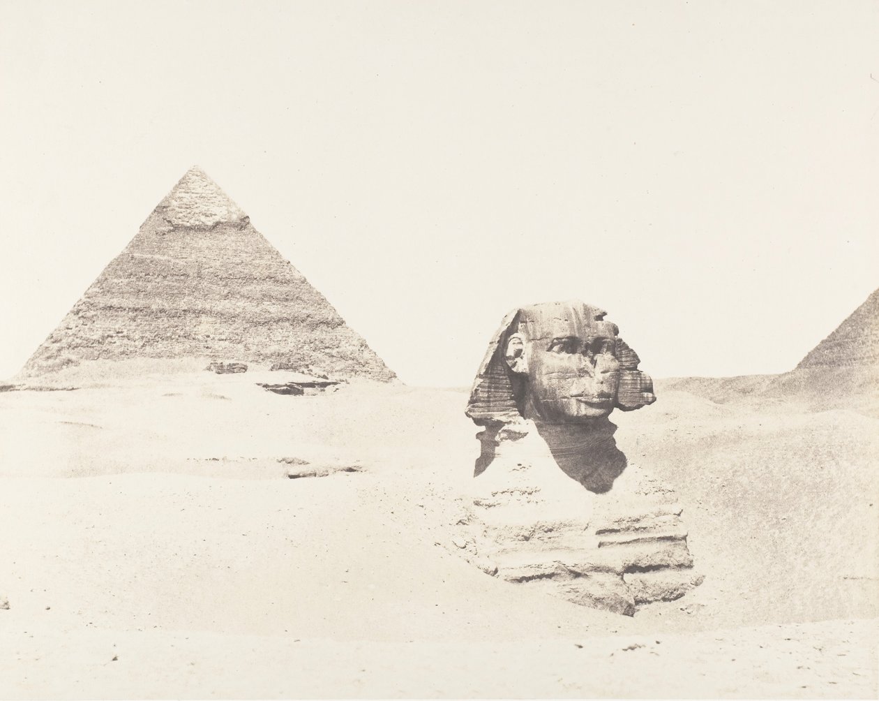 Nécropole de Djizeh à Memphis, Sphinx et Pyramides, 1851-52, imprimé 1853-54 - Félix Teynard