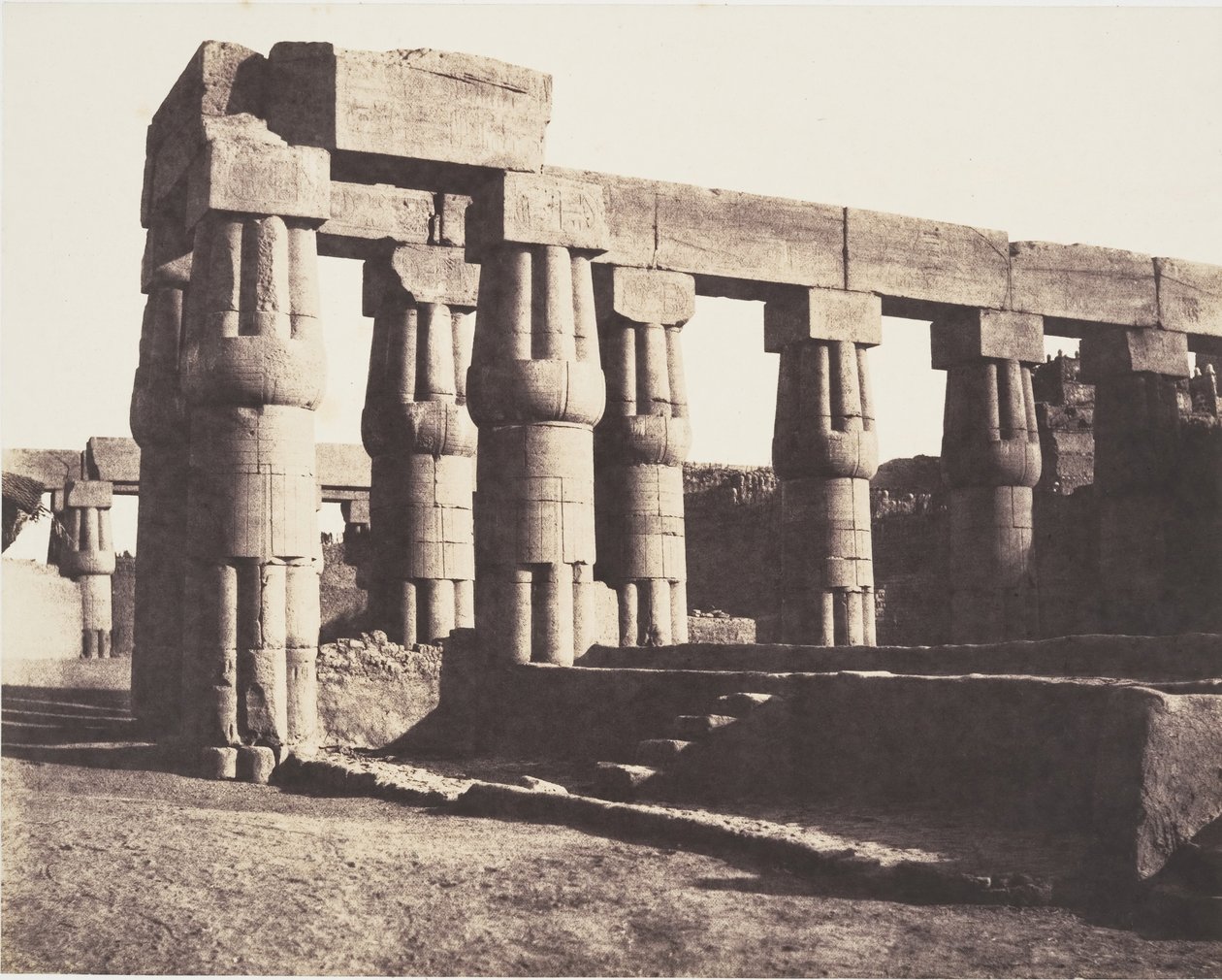 Louksor Thèbes, Construction Postérieure - Galeries - Parallèles - Félix Teynard