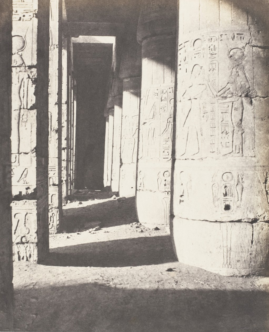 Médinet-Abou Thèbes, Constructions Postérieures - Deuxième Cour - Félix Teynard