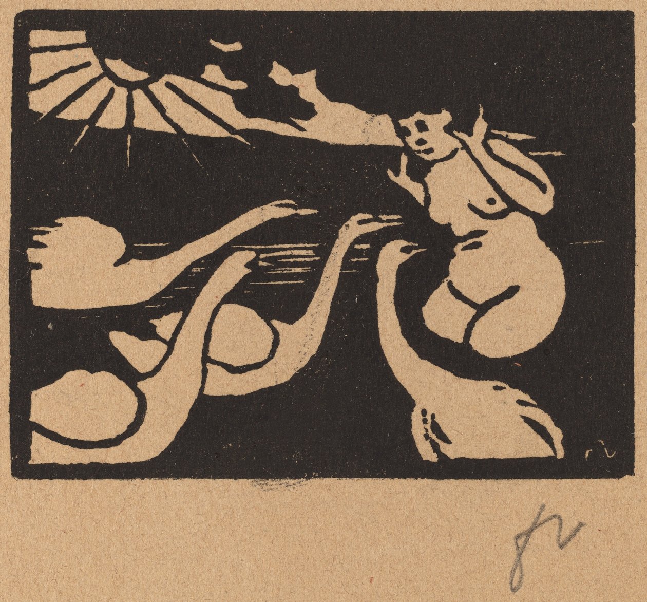 Baigneuse aux cygnes - Félix Vallotton