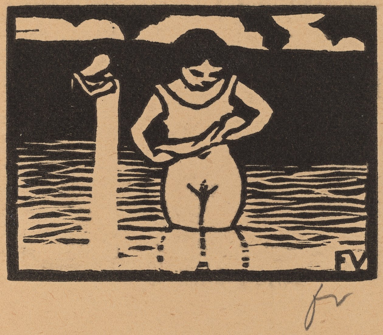 Fillette enlevant sa chemise, 1893 - Félix Vallotton