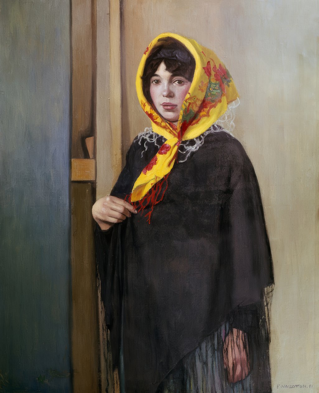 Jeune femme au foulard jaune - Félix Vallotton