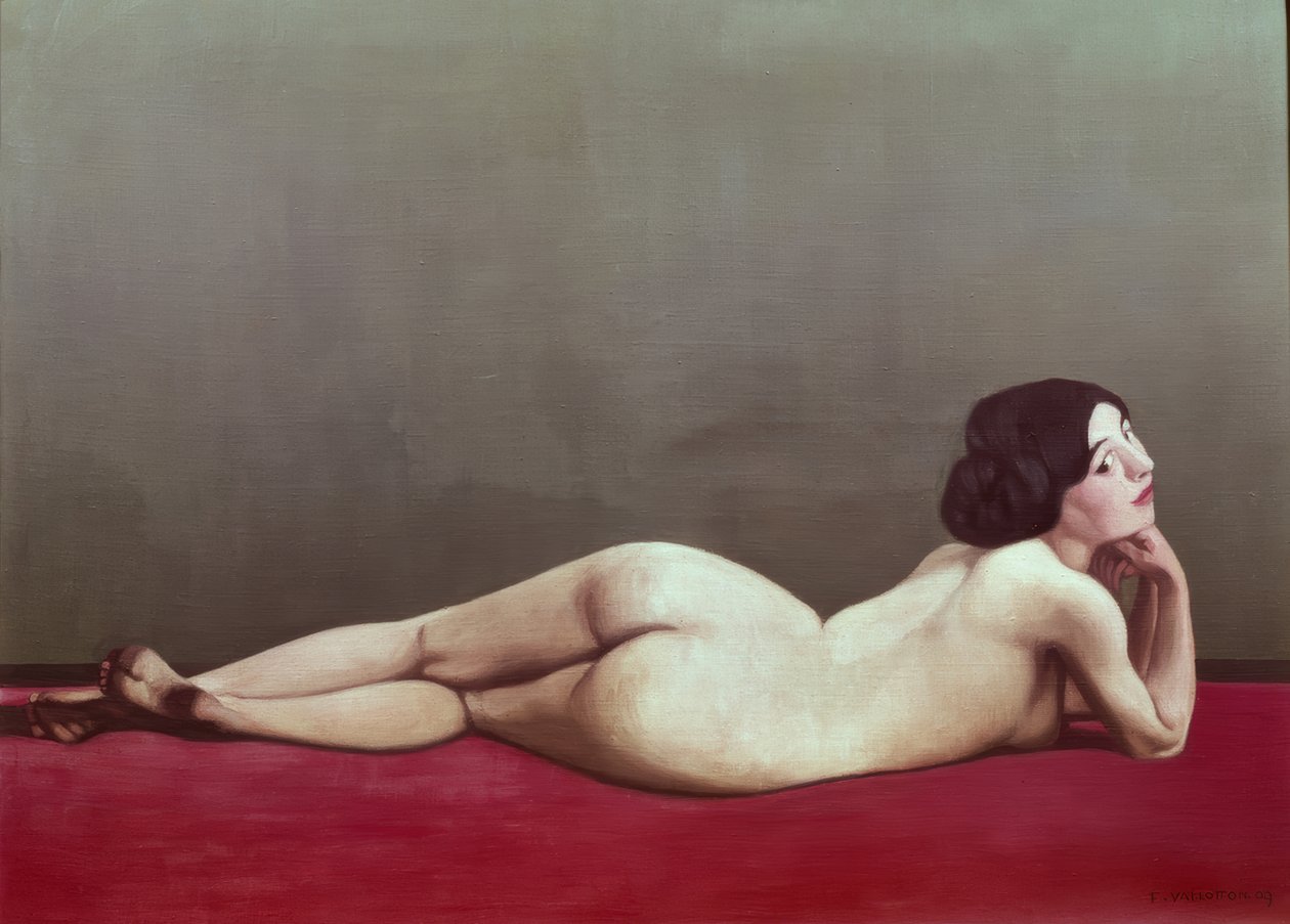 Nu couché sur tapis rouge - Félix Vallotton
