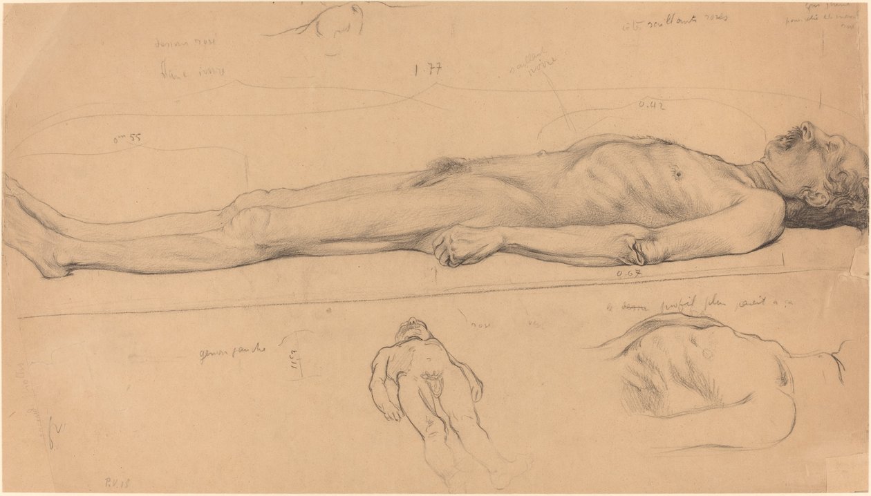 Le cadavre (Étude pour Le Christ mort) - Félix Vallotton