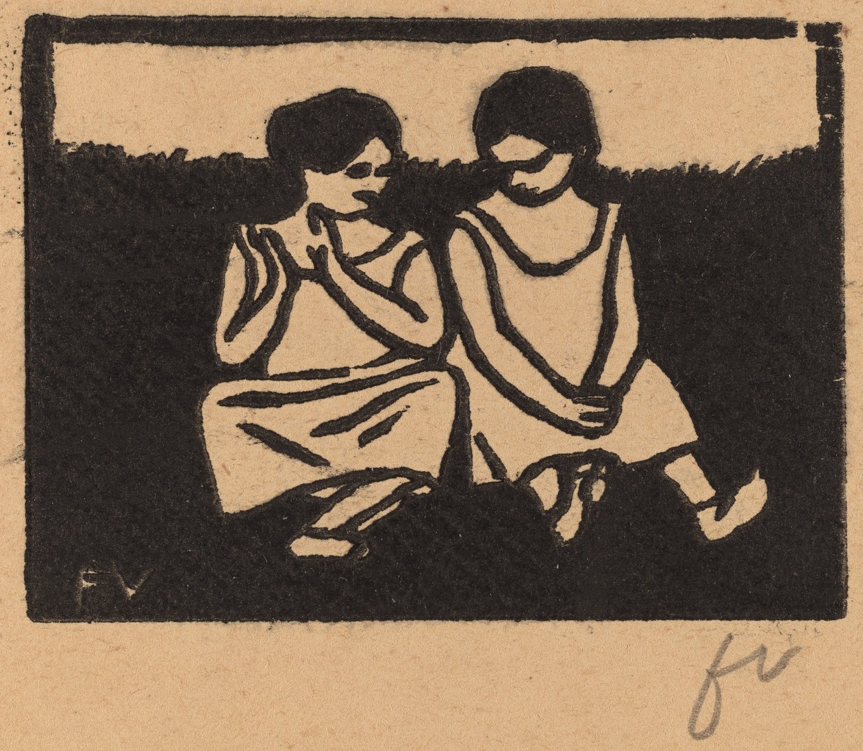 Deux fillettes en chemise, 1893 - Félix Vallotton