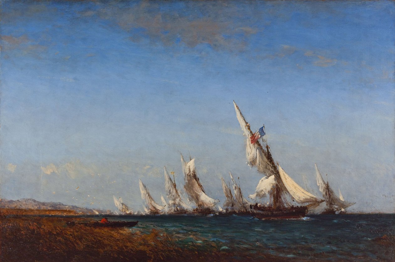 Retour des pêcheurs à Martigues, 2ème moitié du 19ème siècle - Félix Ziem