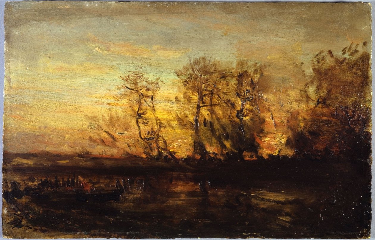 Coucher de soleil, entre 1850 et 1860 - Félix Ziem