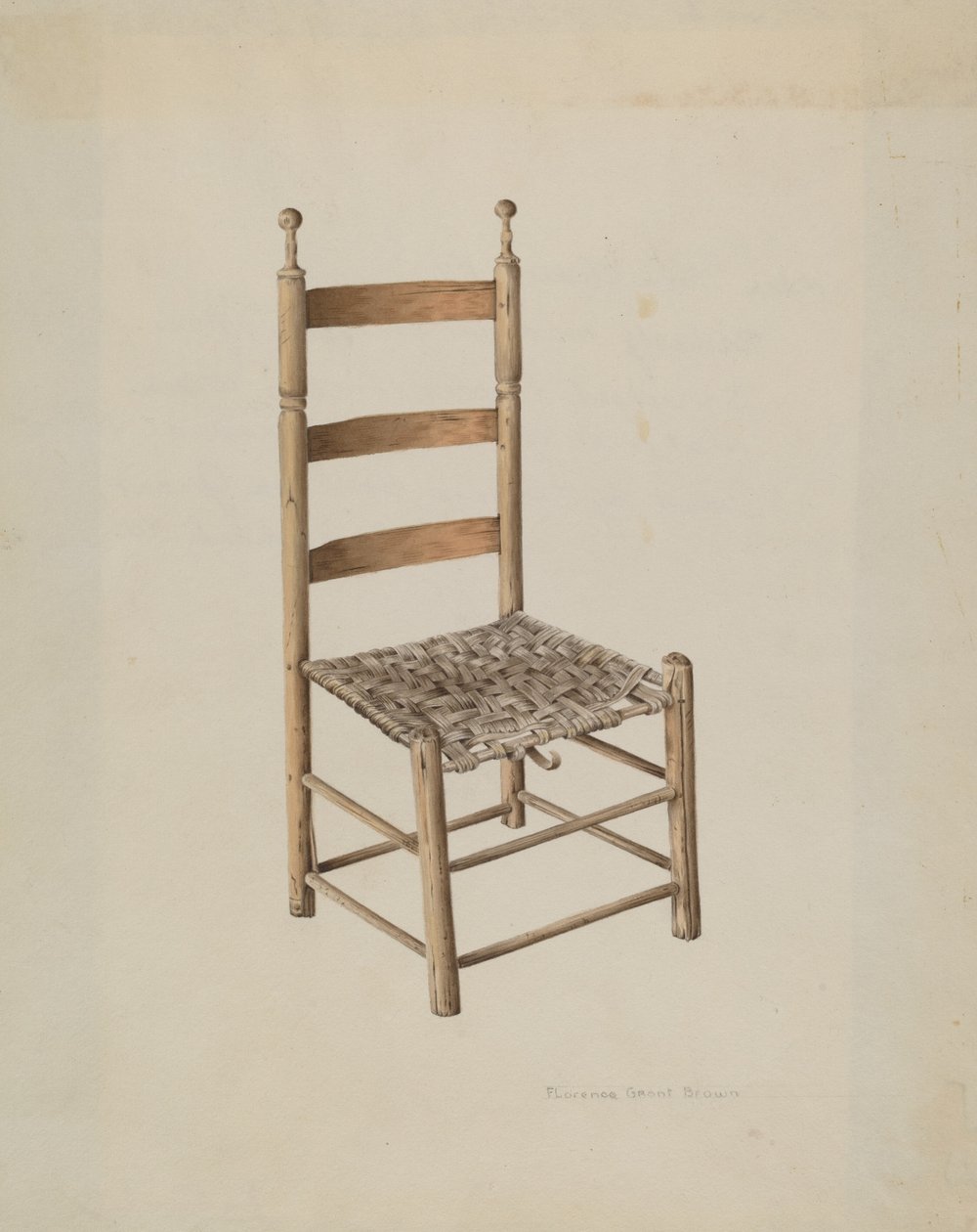 Chaise à dossier échelle - Florence Grant Brown