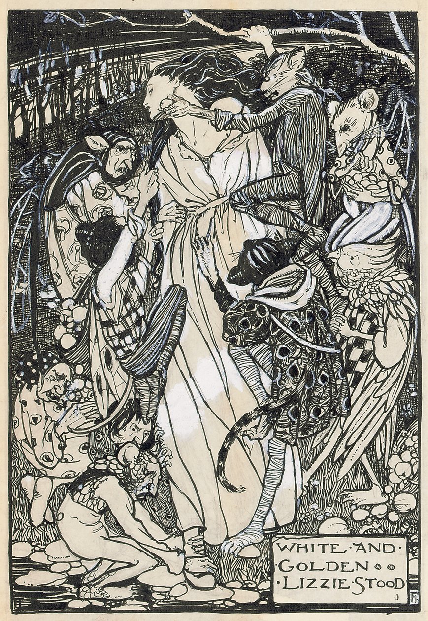 Illustration pour "Poèmes de Christina Rossetti" (crayon et encre sur papier) - Florence Harrison