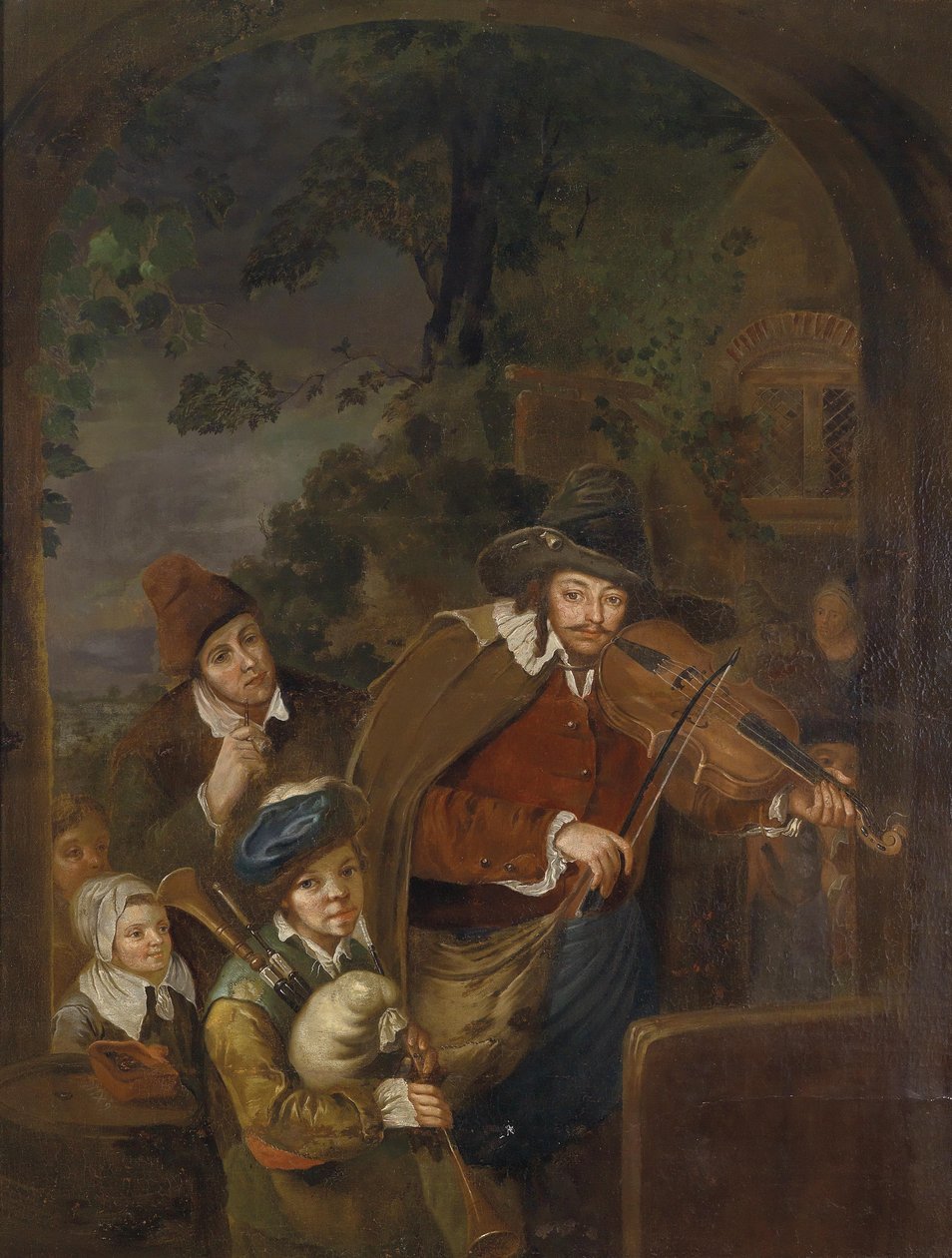Musiciens itinérants - Follower of Christian Wilhelm Ernst Dietrich