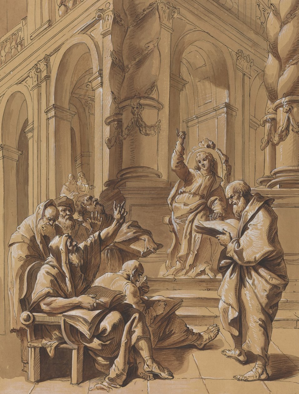 Le Christ parmi les docteurs - Follower of Francesco Fontebasso