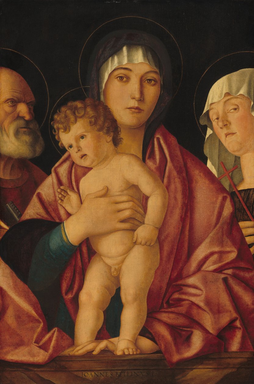 Madone et Enfant avec saints - Follower of Giovanni Bellini