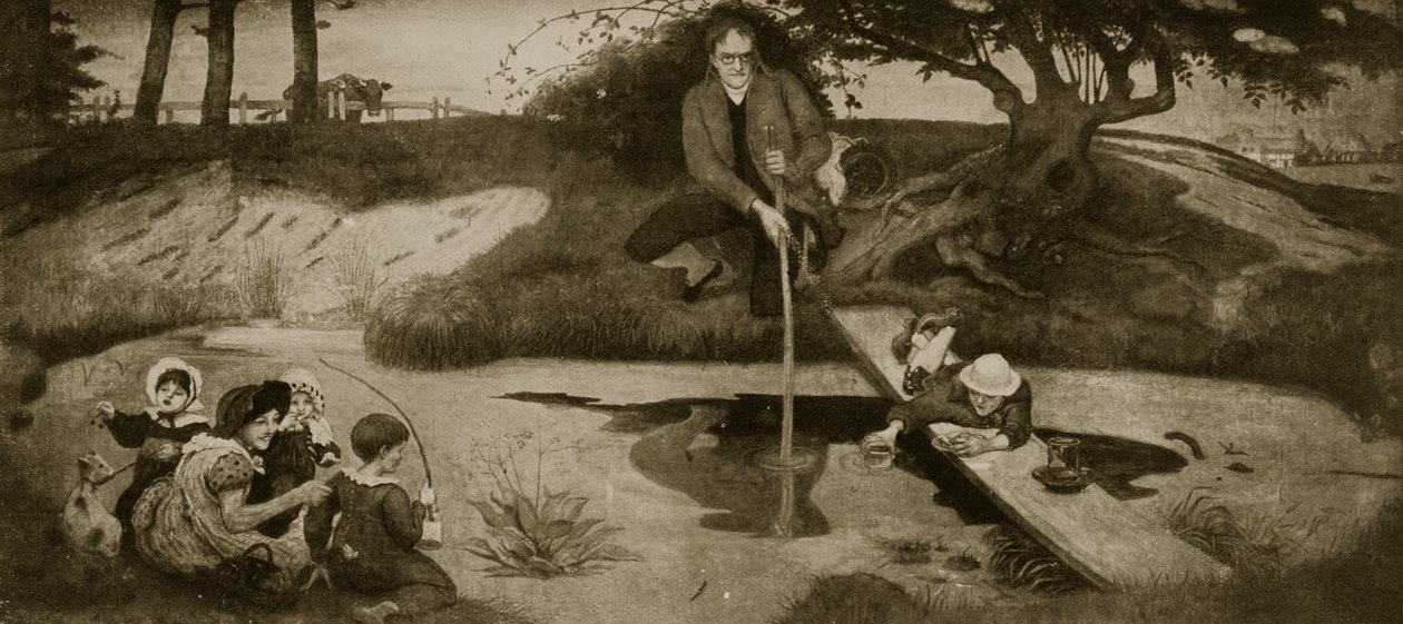 Dalton collectant du gaz des marais, illustration de 