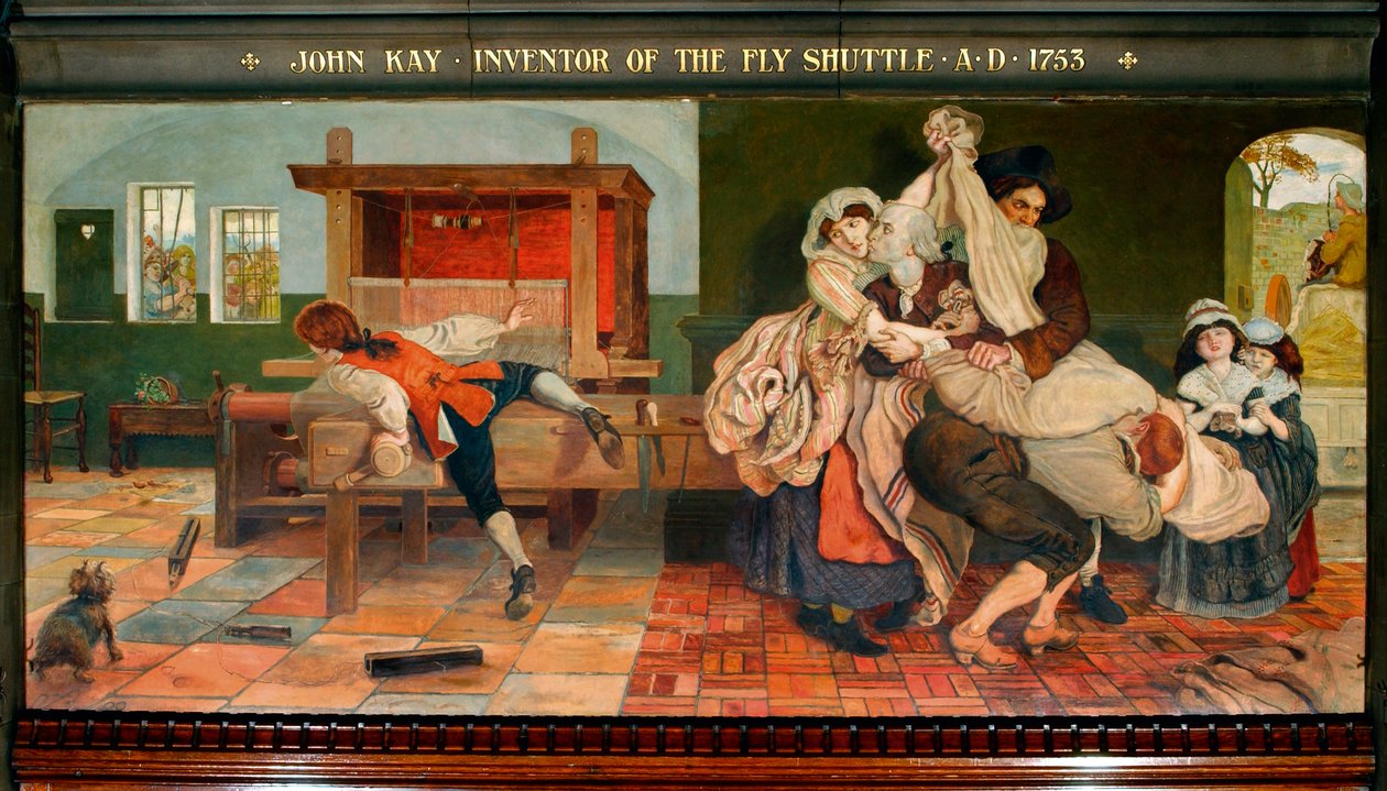 John Kay, Inventeur de la Navette Volante AD 1753 - Ford Madox Brown